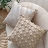 French Cream Style Pillow Case, Milk Coffee Color Pillow, Sofa Cushion, Hotel Model Room Bay Window Decoration Cushion