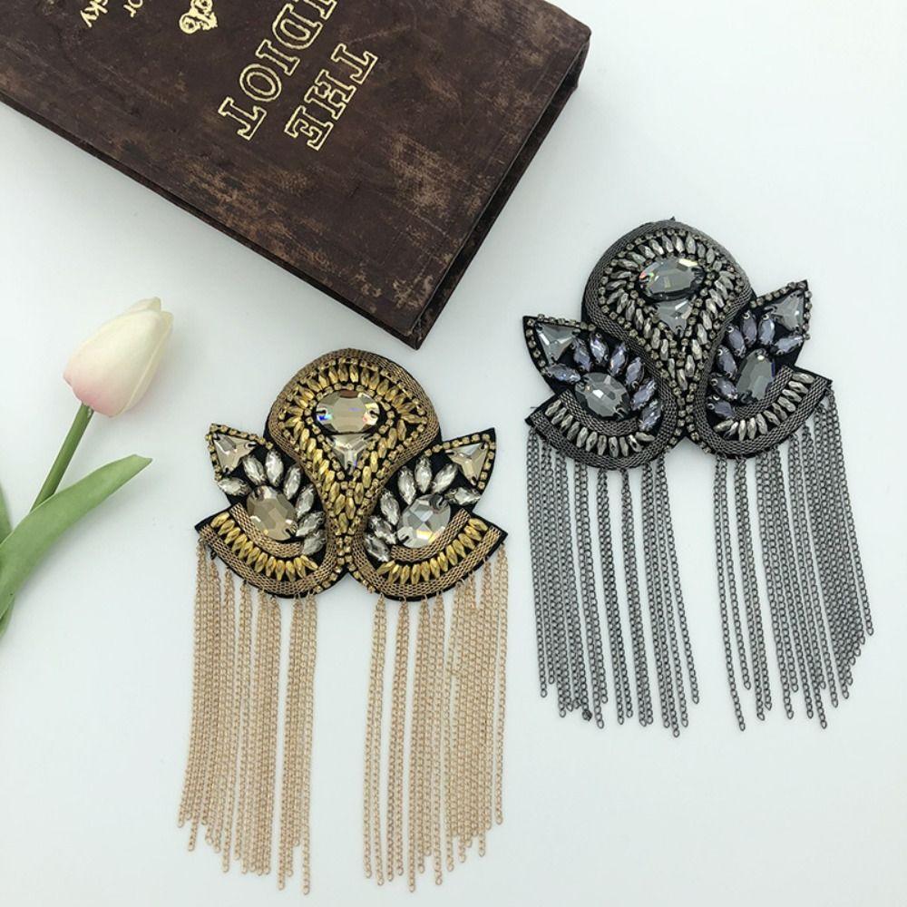 Brooch Shoulder Board Rhinestone Shoulder Flash Jewelry Fringe Shoulder Mark  Party