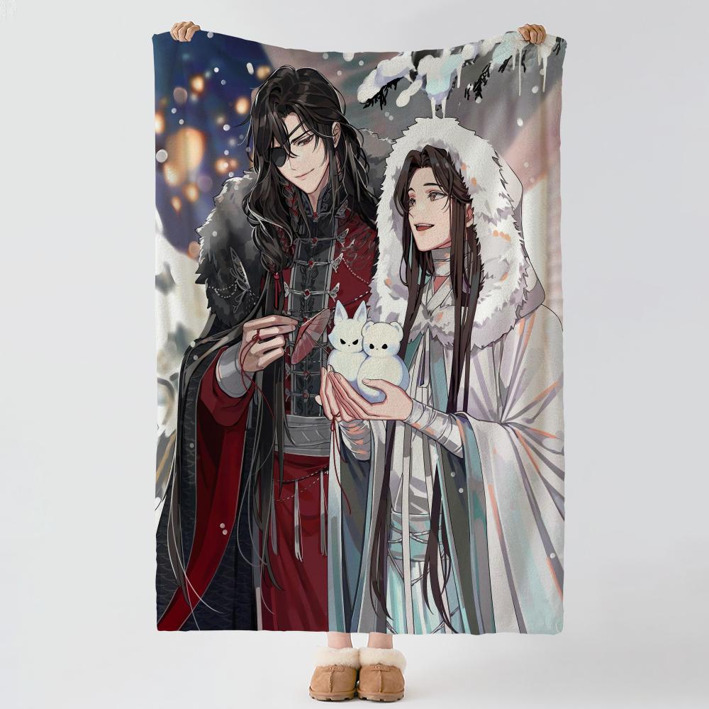 Anime H-Heaven Officials Blessing-g Throw Thick Comfort Flannel Quilt, Multi-scene Use Indoor Outdoor Daily Nap