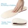 Men's UGG Sheepskin Insoles with UGG Fleece, Warm and Fluffy Insoles (Size: 28cm)