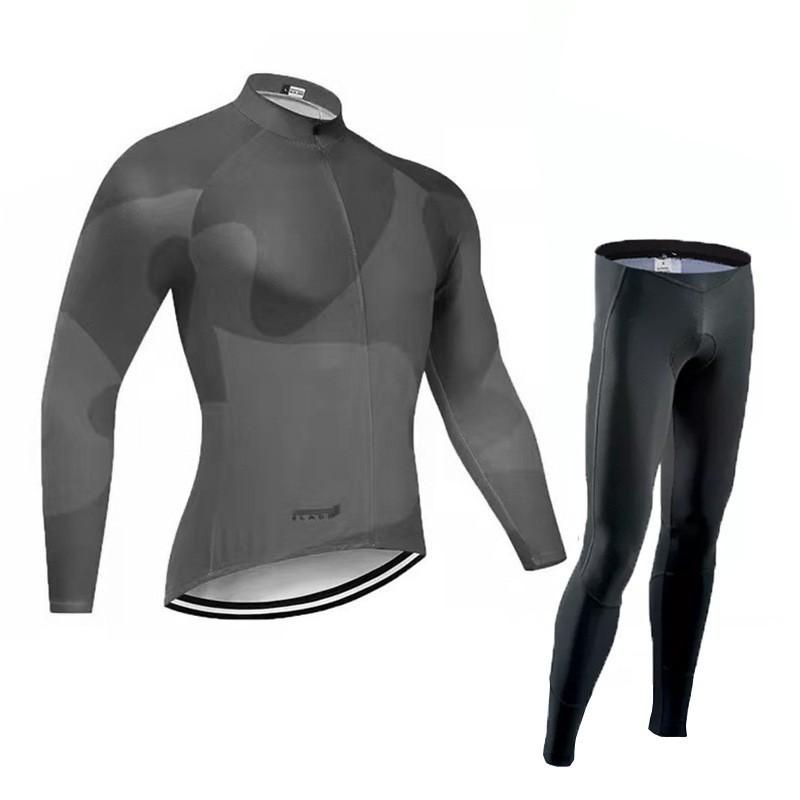 Long Sleeve Cycling Jersey Set Breathable Performance Wear Road Racing Training
