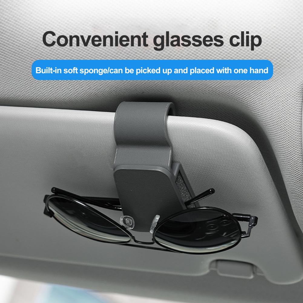 Universal Bil Auto Solskydd Glasögon Box Solglasögon Klippkort Biljetthållare Stativ Fäst Pennfodral Glasögon Biltillbehör