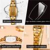 OLEVS Women's Slim Tonneau Watch Rose Gold Tungsten Steel Square Face Diamond Quartz 3 ATM Water Resistant Gift 5501
