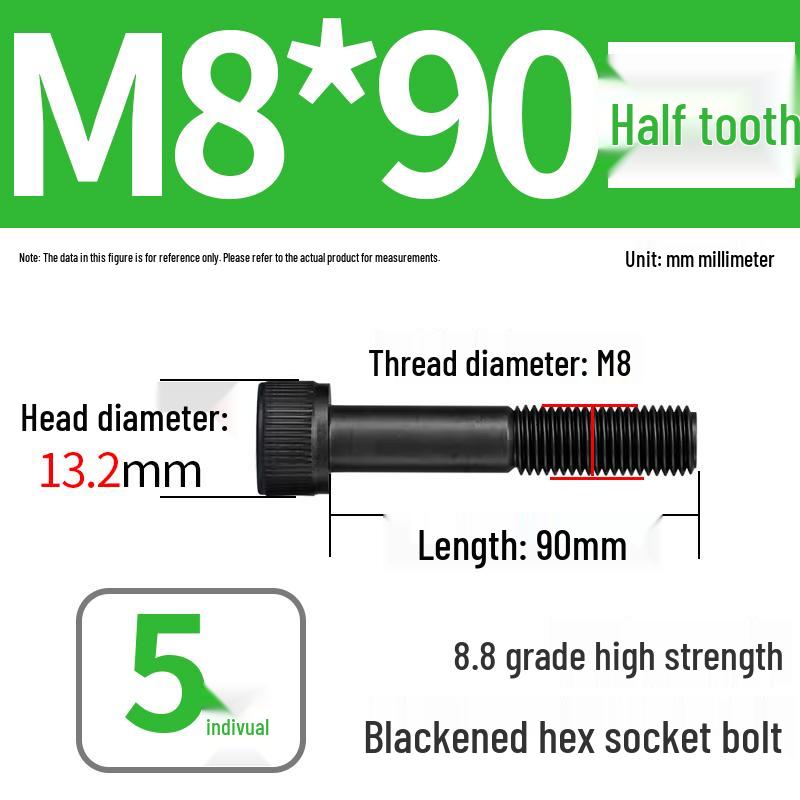 8.8 High-Strength Socket Head Cap Screw Bolt (M4-M20)