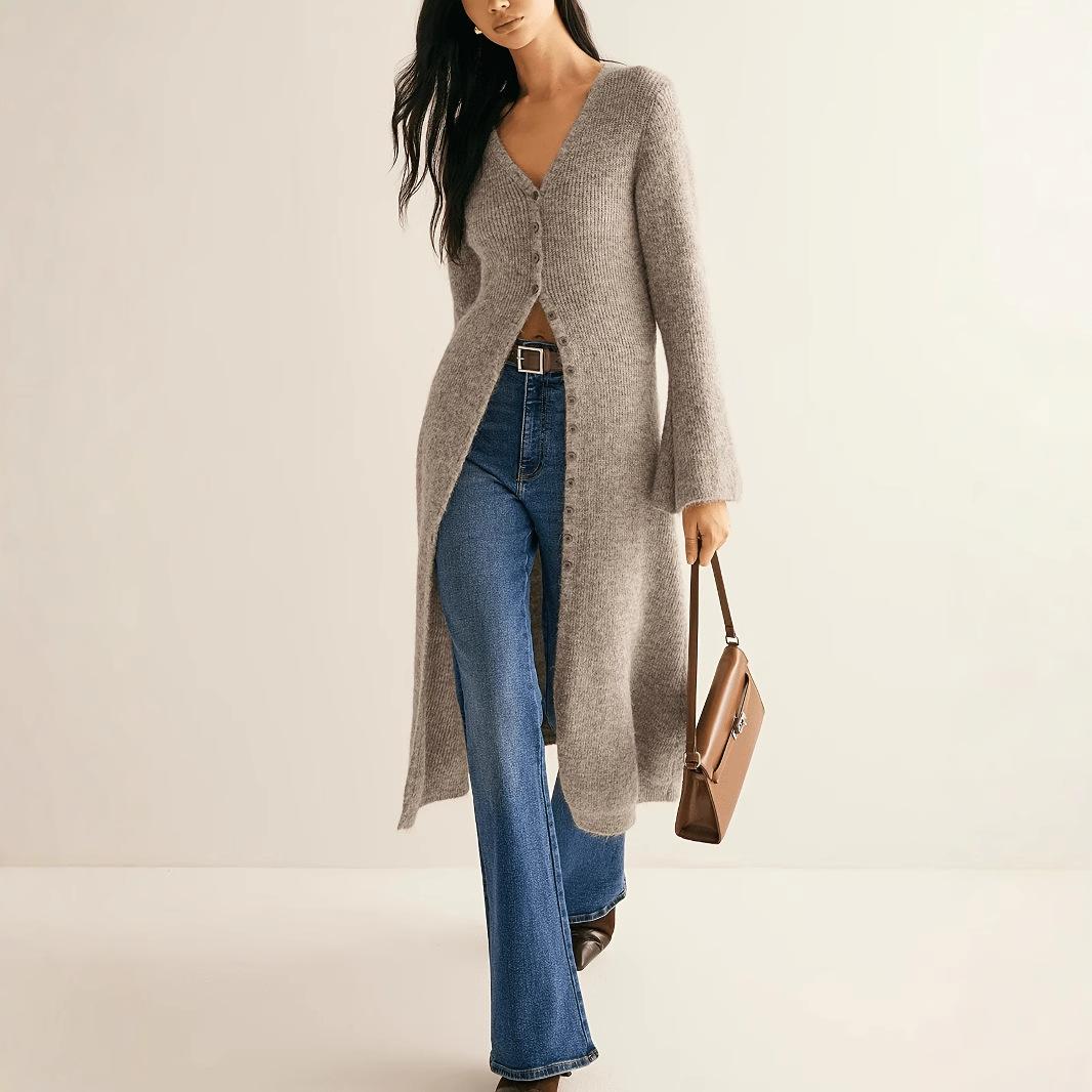 Vintage Maksi Cardigan Kleita Eleganta V