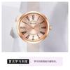 Classic Business Women Quartz Watch Round Roman Dial Rhinestone Ring Decor Mesh Strap Daily Waterproof Wrist Watch