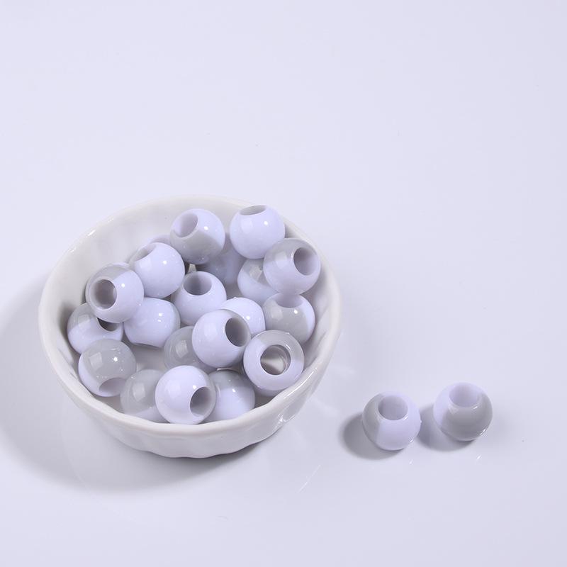 Two-Tone Gradient Plastic Large Hole Beads for Hair and Dreadlock Decoration