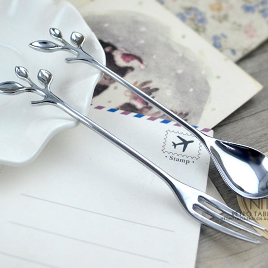 Nerezová ocel Tvar listu Kávová dezertní lžička Čajová lžička Vidlička Domácí lžíce