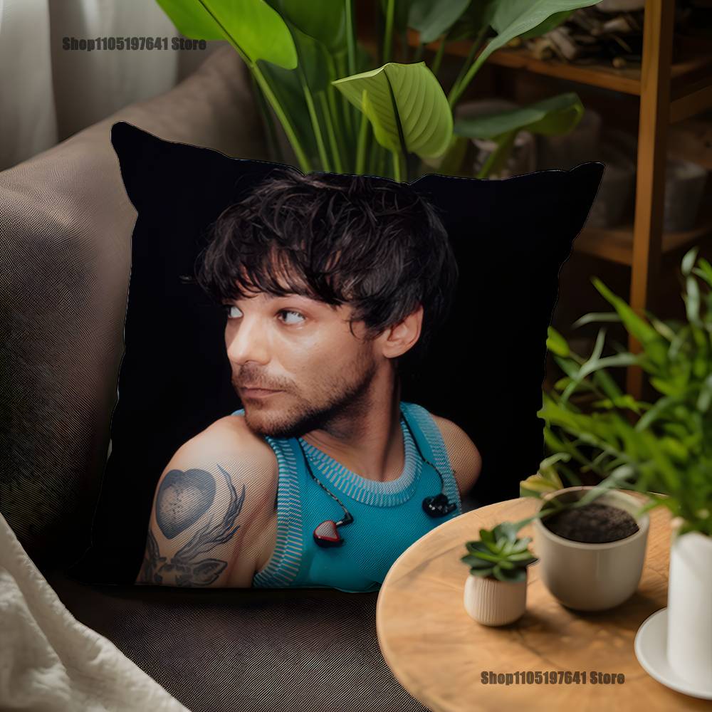 Louis T-TomlinsonS Singer Pillow Case For Sofa Decor Car Office Room Printing Cushion Cover Decorations and Protector