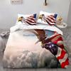 Dynetrekksett med nasjonalflagg King Size Kreativt sengetøy med amerikansk flagg for tenåringer og voksne Mikrofiber dyneetrekk Retro sengetøy