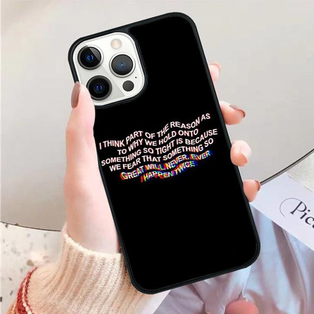Sad depression Black Word Phone Case Cover For iPhone 17 Air 16 15 14 Plus 11 12 13 Pro Max Apple max