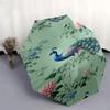 1PC Peacock Flowers Umbrella-8-Rib Reinforced, Automatic Open, Lightweight & Durable, Fashion Accessory for Outdoor, Beach L0331