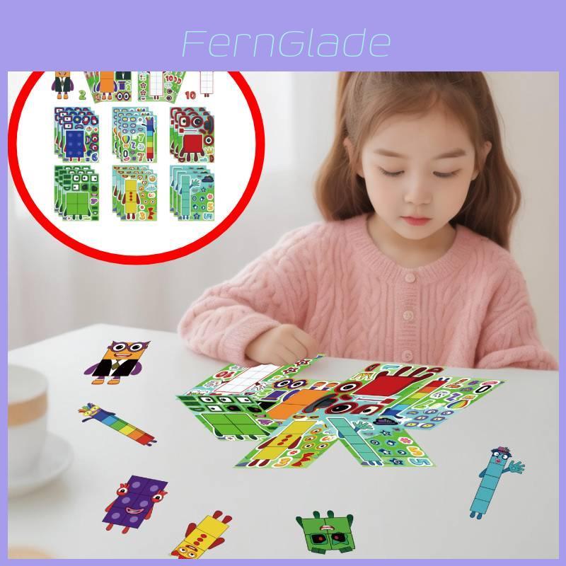 Cute New Digital Building Blocks Interactive Puzzle Stickers For Kids Fun Playtime