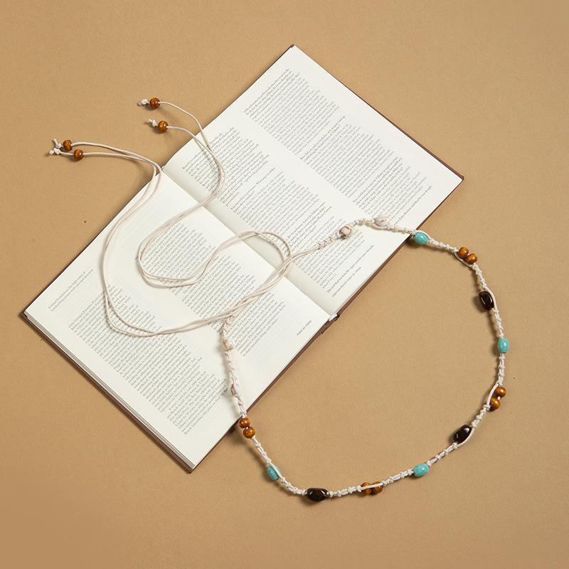 Bohemian retro style fringed waist chain women's exquisite hand-woven waist rope with skirt spring and summer ethnic style belt