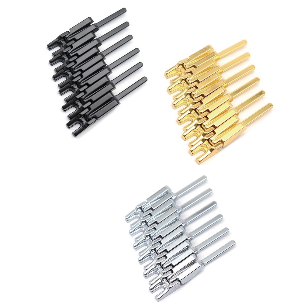 6Pcs Guitar Bridge Saddle String Saddles For Electric Guitar Tremolo Bridge Double Locking Hanging Style