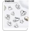 10x Irregular Shape Nail Charms Nail Rhinestones Clear Nail Crystal Gems Charms