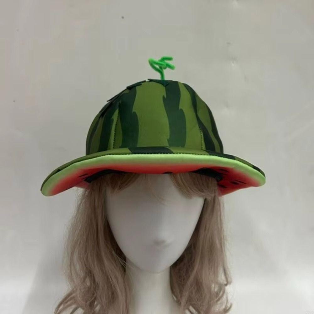 Creativity Wide Brims Sun Hat Cute Bucket Hat Warm Watermelon Hat  Halloween Party