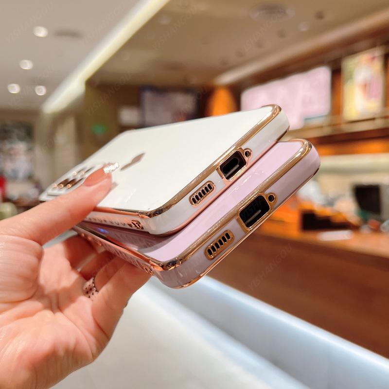 Luxury Plating Case For Samsung Galaxy A55 A53 A54 5G S23 S24 FE S25 S24 Ultra Side Love Heart Pattern Silicone Soft Phone Cover