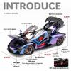 Maßstab 1/24 Mclaren Senna Legierung Metall Diecast Automodell Sound & Licht Sammlung Hobby Super Racing Serie Feiertag Geburtstagsgeschenk für Jungen