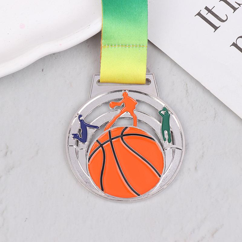 Winner Medal Kickball Medals Award With Neck Ribbon For Winner Reward Sports Metals Football Basketball Volleyball Prizes