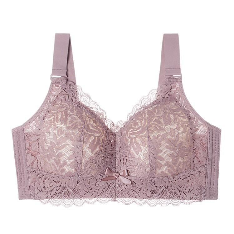 Delicate Sexy Lace Large Size Underwear Women's Thin Models Without Steel Rings Gather Up To Lift and Prevent Sagging and Close Secondary Breasts Bra