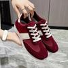 Large Size Women's Sport Running Flat Bottom Shoes White Sneakers Spring Autumn Versatile Rubber Mesh Shoes