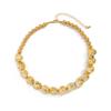 PuRui Vintage Gold Color Smooth Curved Neck Necklace for Women Elegant CCB Beads Necklace Bangle Banquet Zircon Aesthetic Gift
