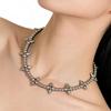 Titanium Steel Spiked Pendant Beads Necklace Featuring Steel Beaded Design for Fade Resistance and Chic Look