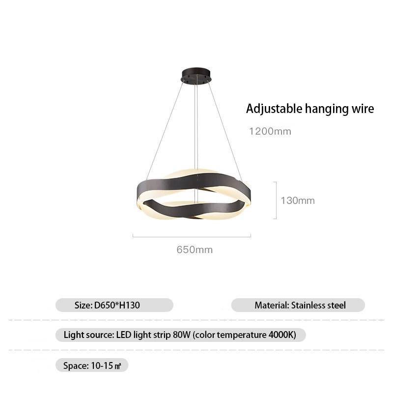 New Modern Gold Pendant Lamp Nordic LED Three Color Dimming Chandelier for Living Room Bedroom Restaurant Decor Hanging Lighting