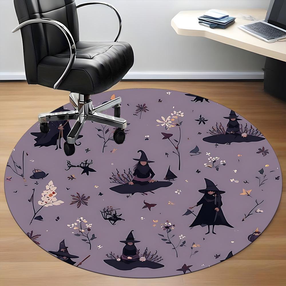 1pc Witchcraft Fantasy Office Round Area Rug, Indoor Mat Suitable For Office, Under Office Chairs Bedroom Living Room Home Decor, Room Deco