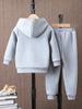 Girls' Fashion Hoodie & Headphones Two-Piece Set - Autumn/Winter Velvet Cartoon Pullover