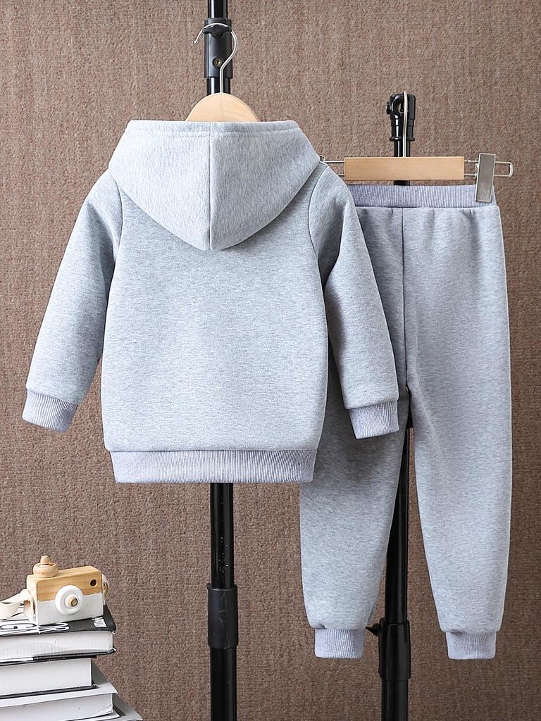 Girls' Fashion Hoodie & Headphones Two-Piece Set - Autumn/Winter Velvet Cartoon Pullover
