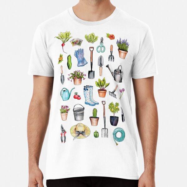 Garden Gear - Spring Gardening Pattern W/ Ga S To 5XL Made In the AU/USA T-Shirt