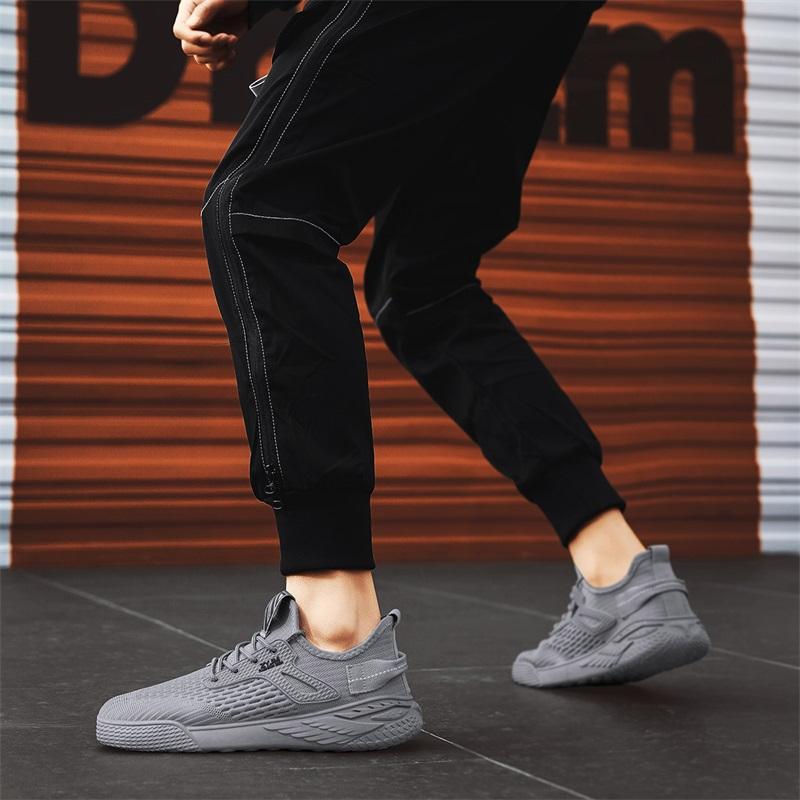2025 Designer Men Casual Sneakers Sports Shoes Brand Lace Up Loafers Knitted Mesh Breathable Shoes for Men Mesh Rubber