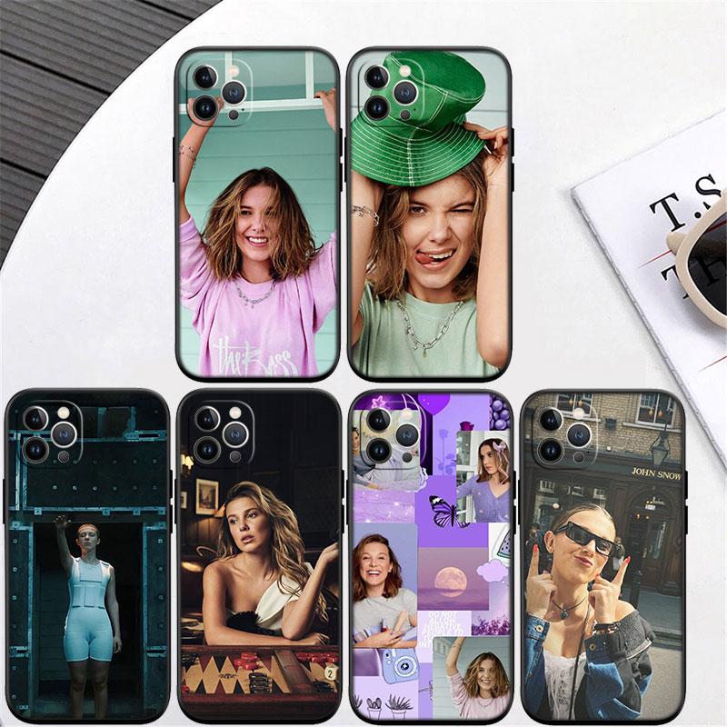 Millie Bobby Brown New High-End Cover Phone Case for iPhone 16 15 14 13 Pro Max Plus Mini