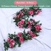 1,8/2,2M Künstliche Rosenranke 10 Stile Außenbogen-Ornament Fake Rankenstreifen Blumen Seiden-Künstliche Blumen Ranke