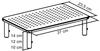 NANKIN black laptop monitor stand + drawer