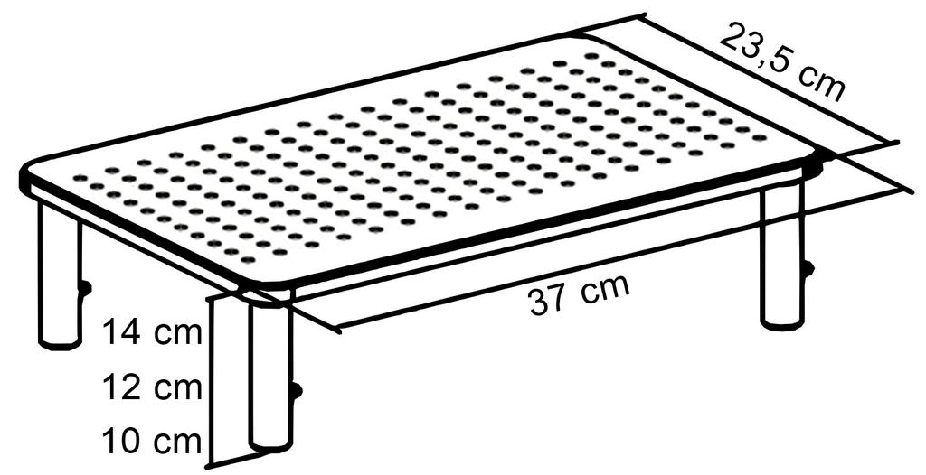NANKIN black laptop monitor stand + drawer