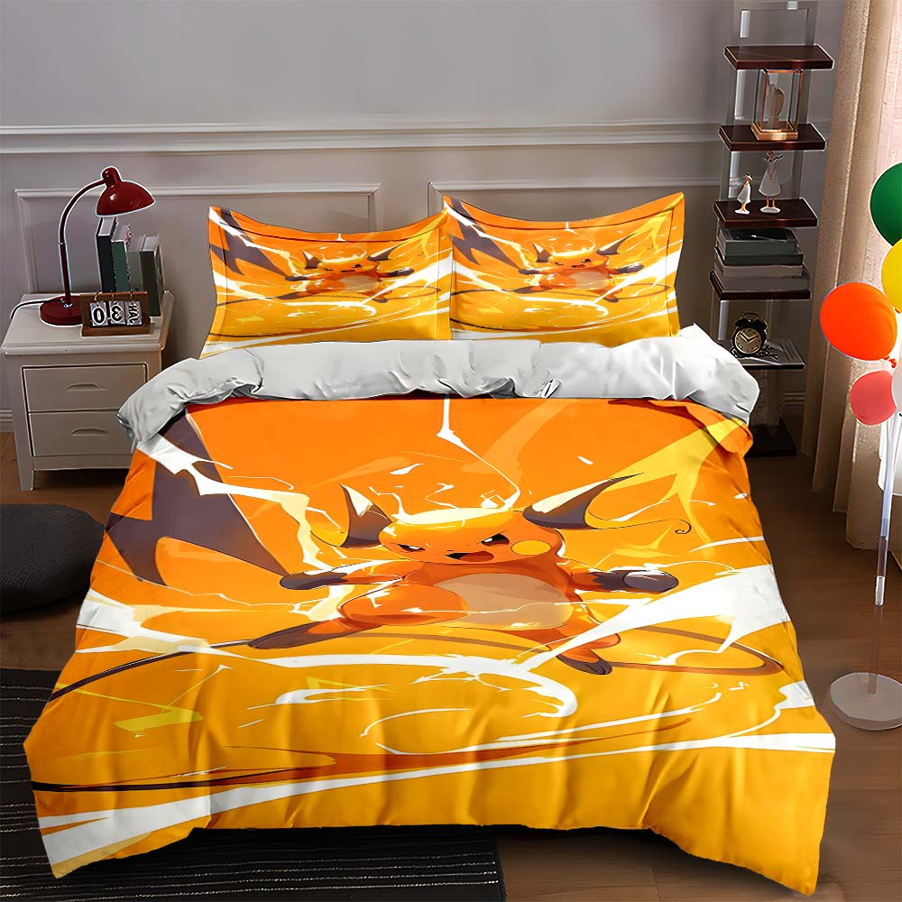 

Orange electric character Bedding Duvet cover sets Duvet covers Pillowcases gifts (1 * Duvet Cover 2 * Pillowcases, without duvet insert) 135x200cm