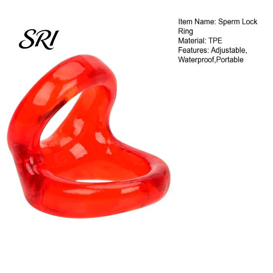 TPE Cock Ring Sperm Lock Ring, Adjustable Tightness Delay Double-Ring Couples Sex Waterproof Skin-Friendly Hypoallergenic Adult Toy for Vibrating