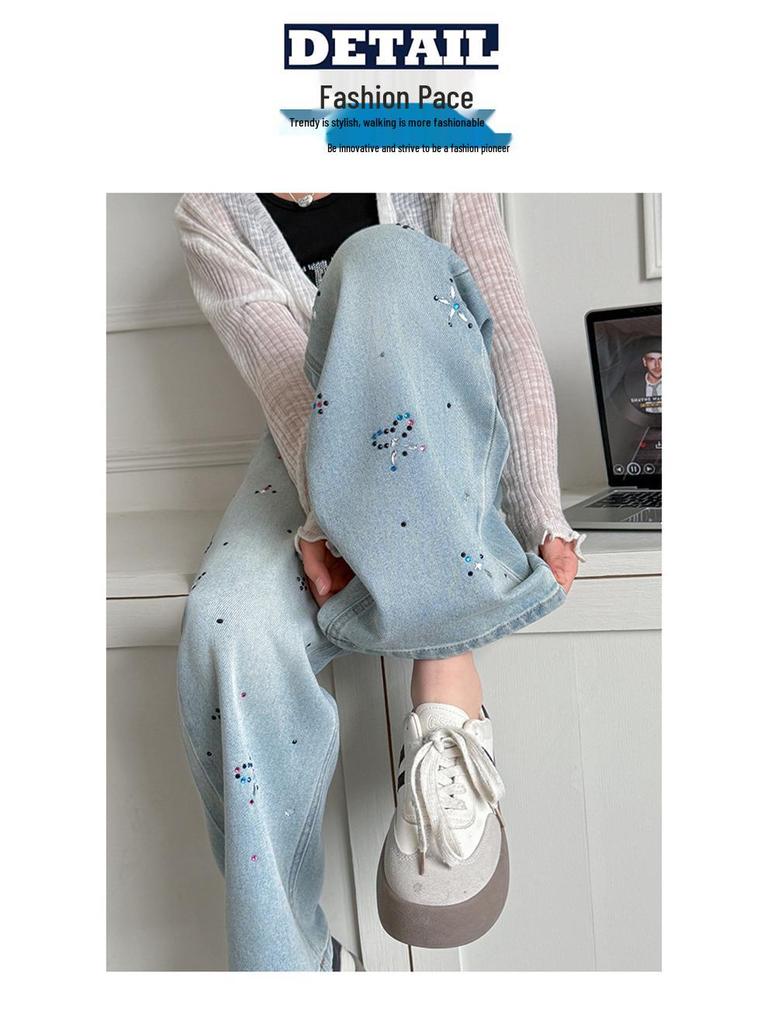 Girls' Wide-Leg Jeans - Summer/Autumn 2025 Style for Big Kids & Middle Schoolers