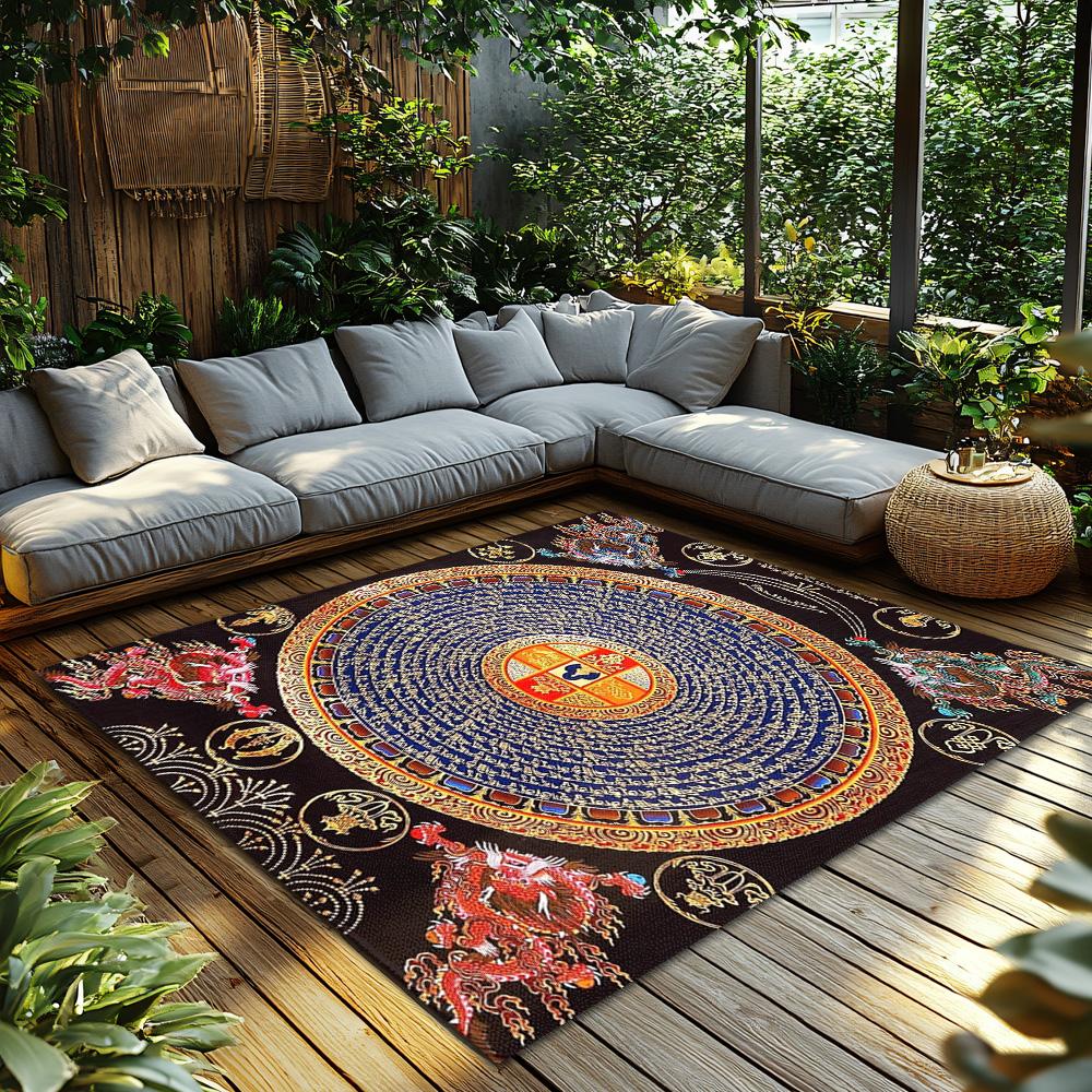 Vintage Persian Area Rug Oriental Carpet Bohemian Floor Decor Home Accent Traditional Pattern Living Room Entryway Mat