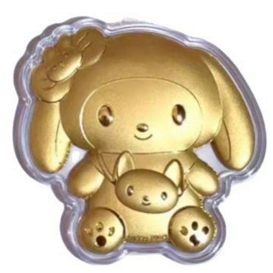 Pure Gold Ultraman Keychain & Melody Phone Strap with Cinnamoroll & Hello Kitty Bag Charm, 20mg
