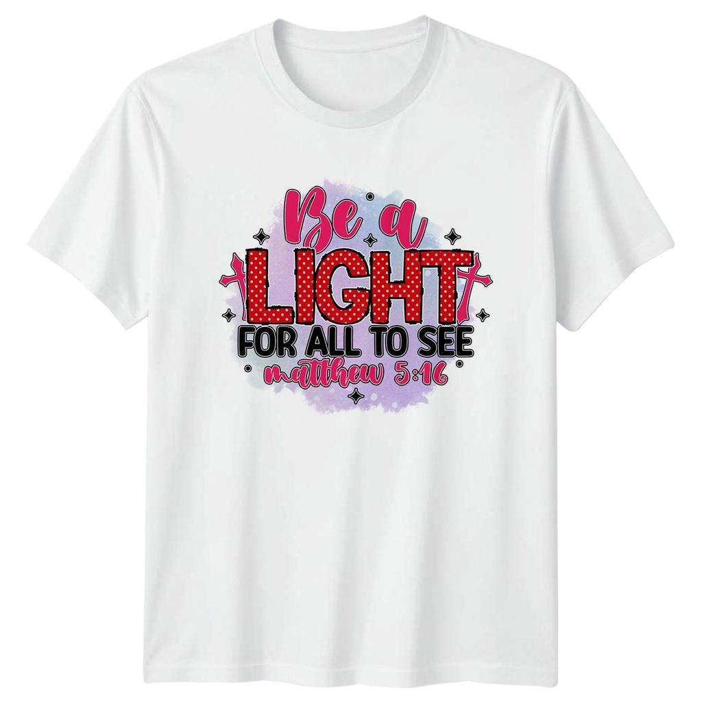 Be A Light For All Unisexs TShirt Bible Verses Christianity Christmas Gift