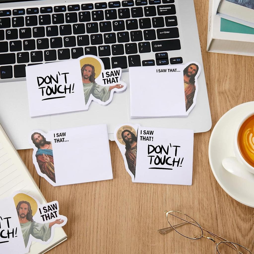 8 Pcs Funny Sticky Notes for Adults I Saw That Sticky Notes Fun Gifts Funny Office Supplies for Employee Coworkers, 3 x 4 Inches