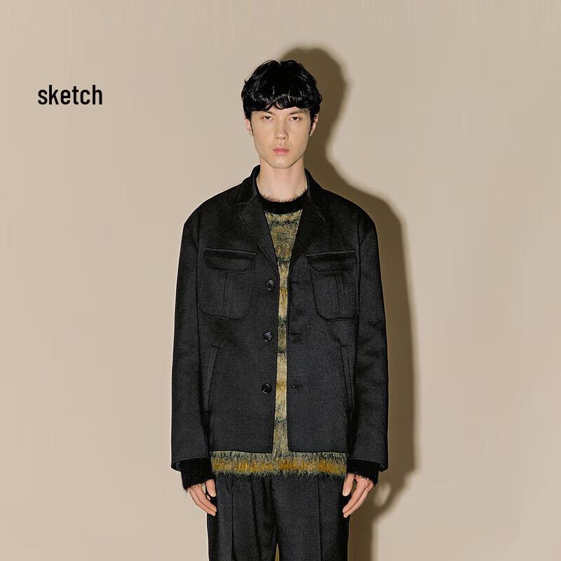 CROQUIS Men s 2024 Winter H-Shape Casual Suit Collar Jacket S