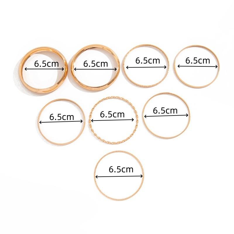 4/8 st Armband i Rostfritt Stål Set för Kvinnor Män Tvinning Textur Armringar Guld Silver Färg Smycken Statement Streetwear Goth