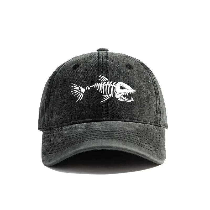 Yiran Dayang Hat Women's White New Fishbone Printed Baseball Cap, Vintage Style, Fashionable And Versatile For Both Men And Cm