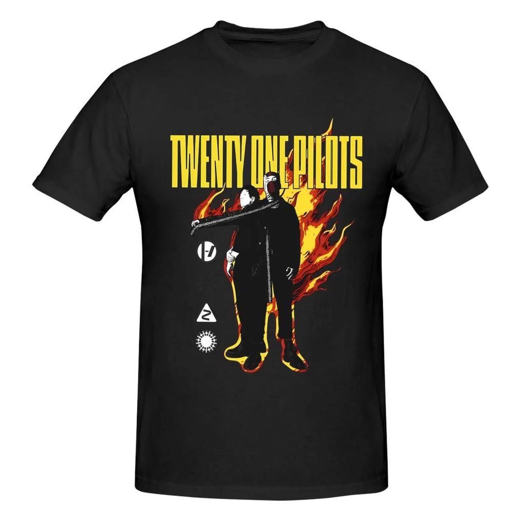 T-Shirt Men's Twenty One Pilots Band Women Men Unisex Short Sleeve Oversized Rapper Hip Hop Punk Street Wear Harajuku Unisex Tee