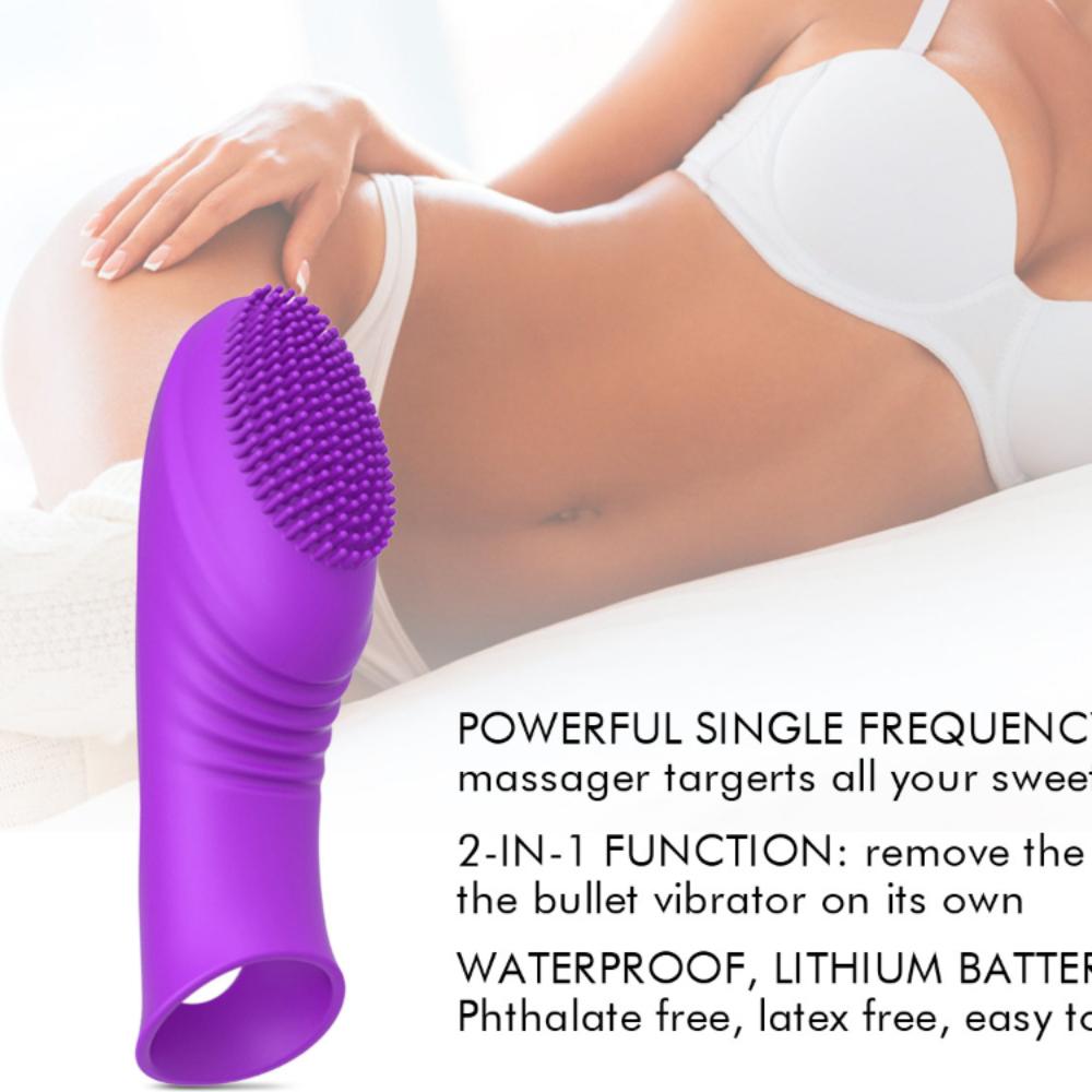 Finger Sleeve Vibrator Sex Toy G-spot Massage Clit Vibrating Buckle for Couple Vibrator Female Masturbation AV Stick Adult Goods